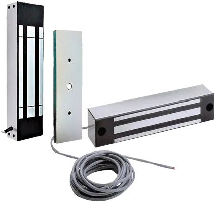Electromagnetic door releases — manufacturer product imagery